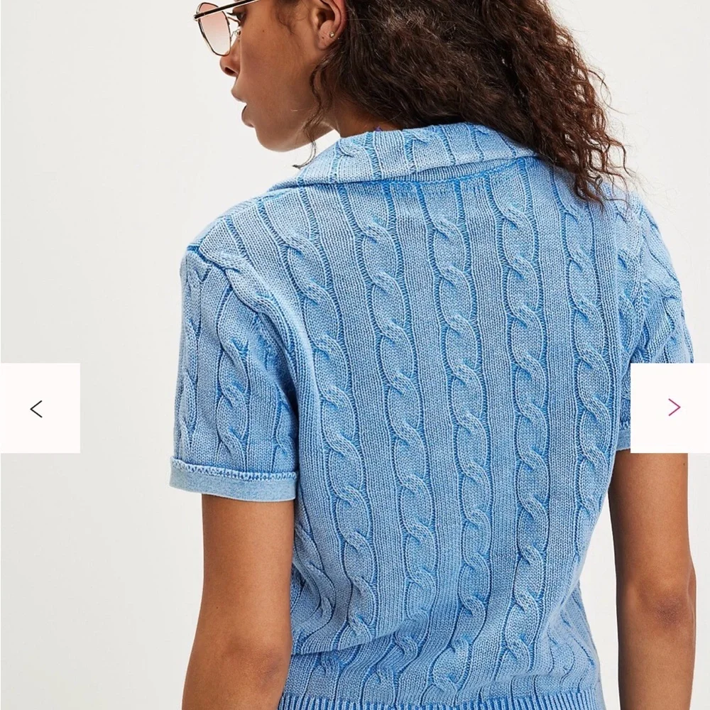 NWT Free People Pocket Polo 100% Cotton Sweater. - Picture 2 of 6